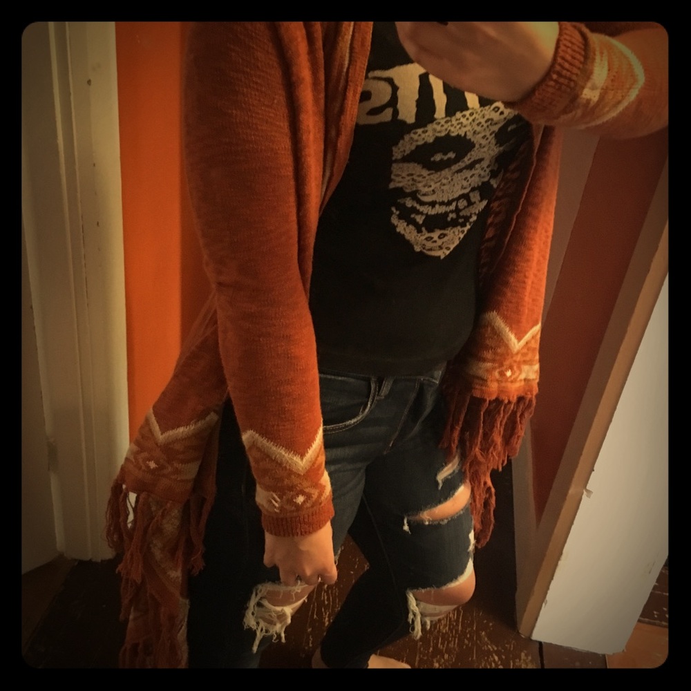 A sweater cardigan